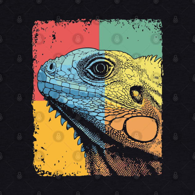Colorful Iguana Pop Art | Cool Lizard for Kids by TuncGK