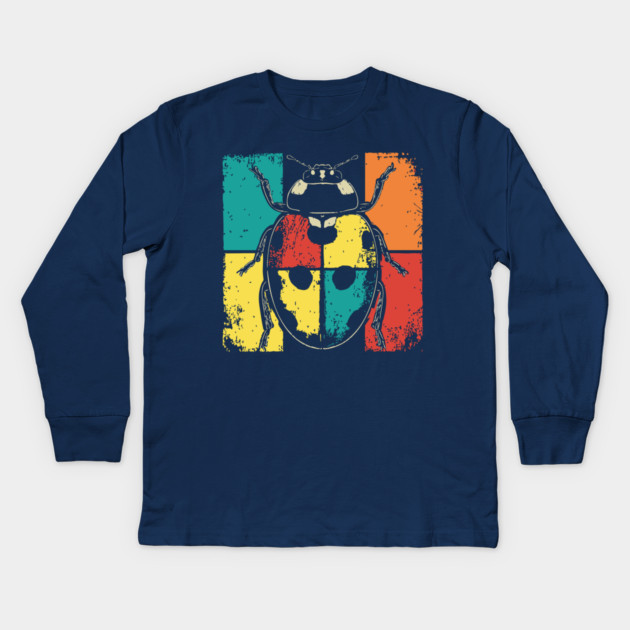 Cute Ladybug Pop Art for Toddlers and Kids Kids Long Sleeve T-Shirt by TuncGK