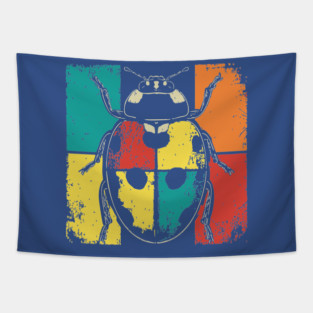 Cute Ladybug Pop Art for Toddlers and Kids Tapestry