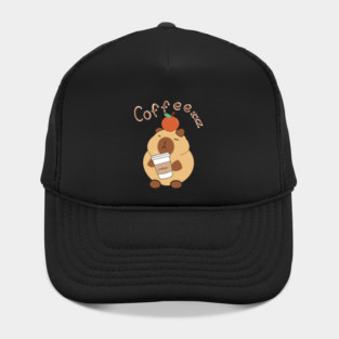 Sleepy Capybara Coffee Zzz – Cute Coffee Lover Design Hat