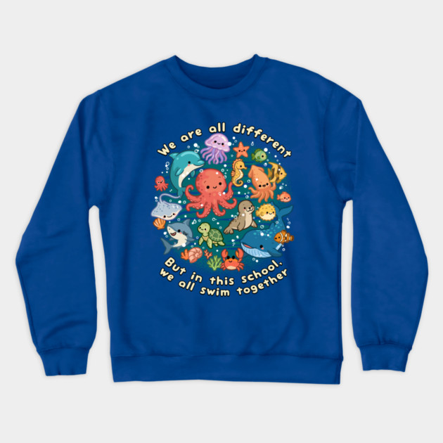 We All Swim Together Crewneck Sweatshirt by GoshWow®