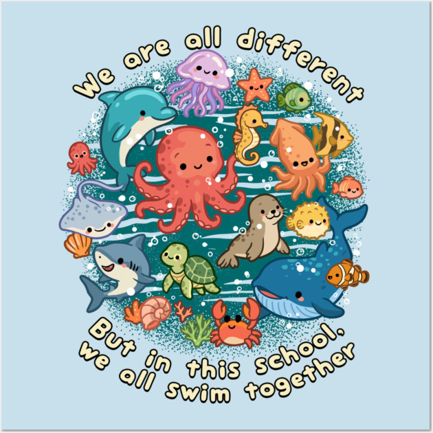 We All Swim Together Wall Art by GoshWow®