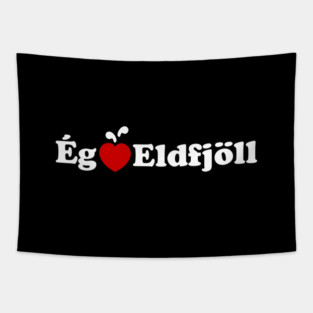 I Heart (Love) Volcanoes [Ég Elska Eldfjöll] Icelandic Tapestry