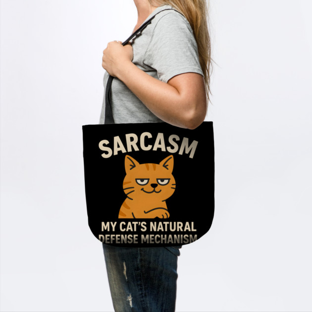 Sarcasm – My Cat’s Natural Defense Mechanism Funny Cat Graphic by MakerMind8.2