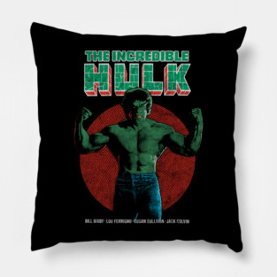 Hulk, DISTRESSED, Bruce Banner, Lou Ferrigno Pillow