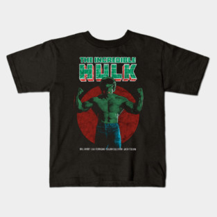 Hulk, DISTRESSED, Bruce Banner, Lou Ferrigno Kids T-Shirt