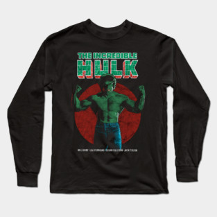 Hulk, DISTRESSED, Bruce Banner, Lou Ferrigno Long Sleeve T-Shirt
