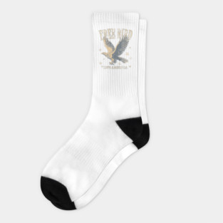 Free Bird: Vintage American Eagle Design Socks