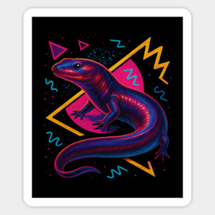 Retro Neon Amphiuma Magnet