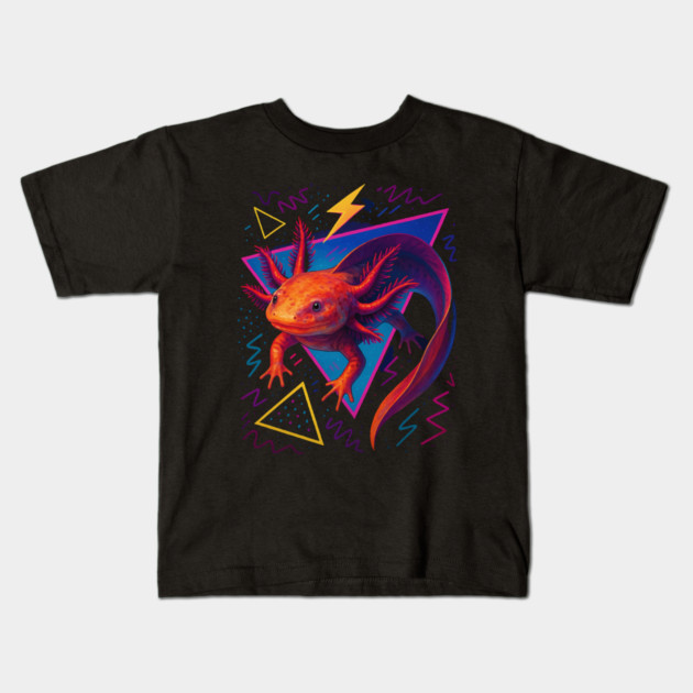 Retro Neon Lesser Siren Kids T-Shirt by Reptiq's Store