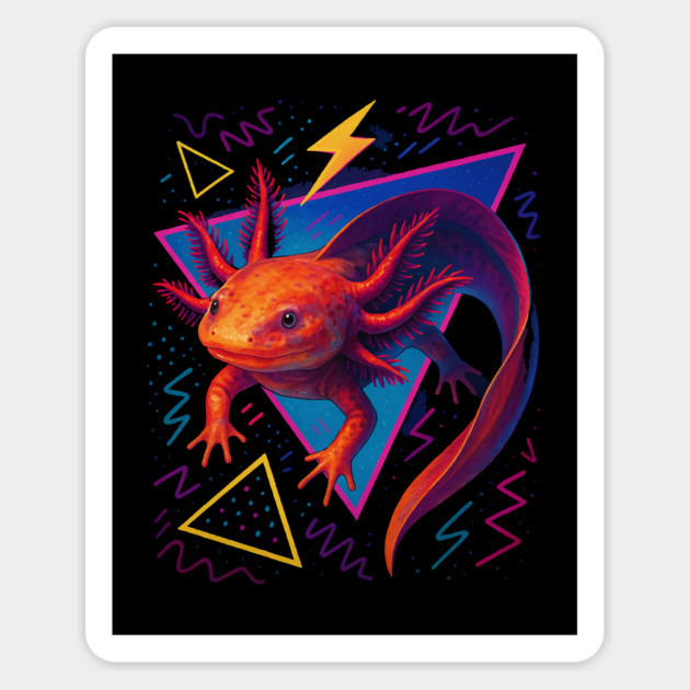 Retro Neon Lesser Siren Magnet by Reptiq's Store