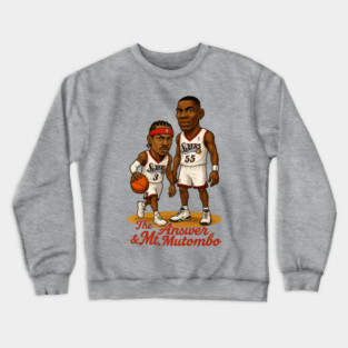 Allen Iverson & Dikembe Mutombo Sixers Shirt design Crewneck Sweatshirt