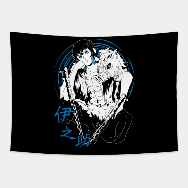Inosuke Hashibira | Kimetsu no Yaiba Tapestry by Otaku Vibes