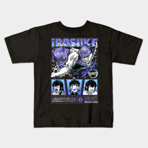Kimetsu no Yaiba - Inosuke Hashibira Kids T-Shirt by Otaku Vibes