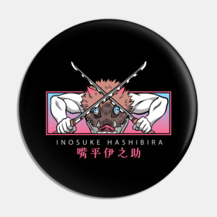 Demon Slayer Inosuke Beast Breathing Pose Pin