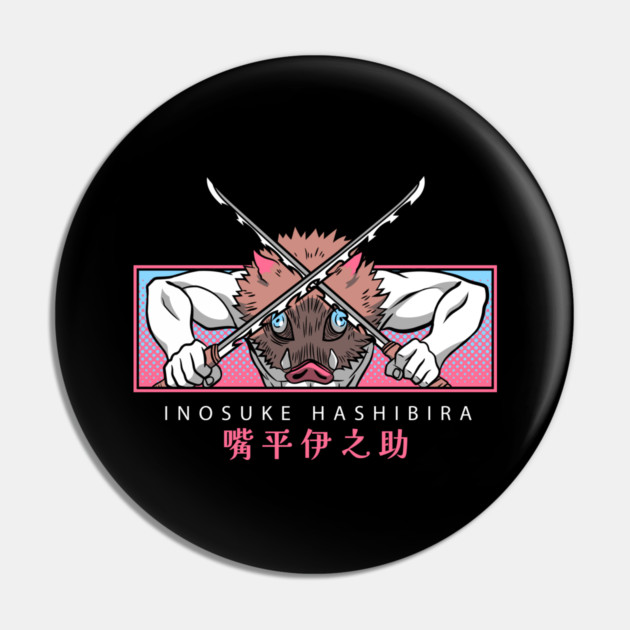 Demon Slayer Inosuke Beast Breathing Pose Pin by Otaku Vibes
