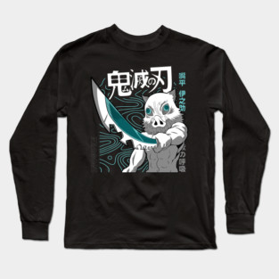 Demon Slayer Inosuke Hashibira Battle Stance Long Sleeve T-Shirt