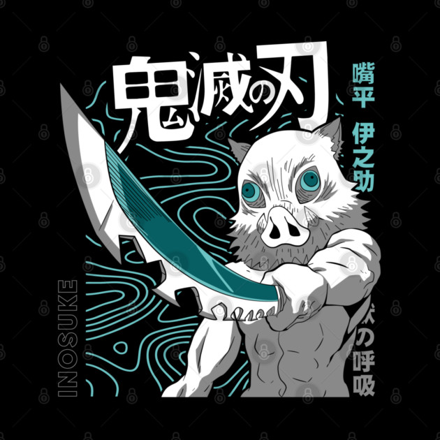 Demon Slayer Inosuke Hashibira Battle Stance by Otaku Vibes