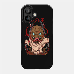 Demon Slayer Inosuke Dual Blade Fury Phone Case