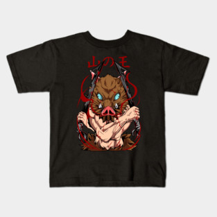 Demon Slayer Inosuke Dual Blade Fury Kids T-Shirt