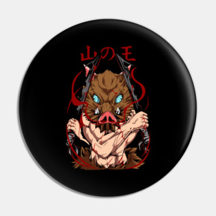 Demon Slayer Inosuke Dual Blade Fury Pin