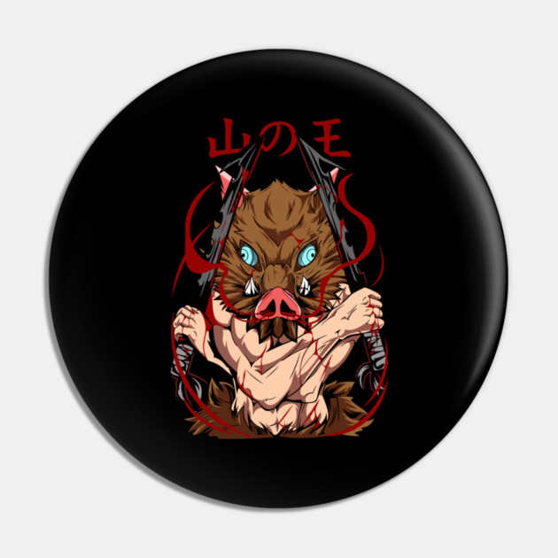 Demon Slayer Inosuke Dual Blade Fury Pin by Otaku Vibes