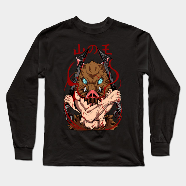 Demon Slayer Inosuke Dual Blade Fury Long Sleeve T-Shirt by Otaku Vibes