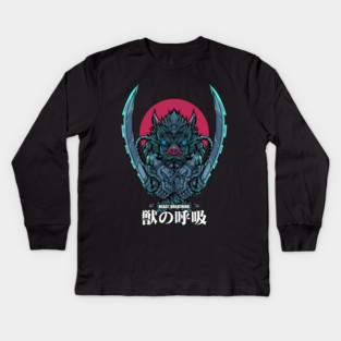 Demon Slayer Inosuke Boar Head Power Kids Long Sleeve T-Shirt