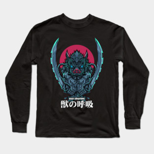 Demon Slayer Inosuke Boar Head Power Long Sleeve T-Shirt