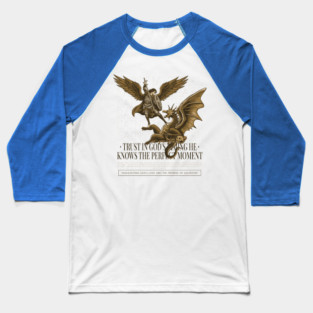 Saint Michael Archangel and the Dragon God's Love and The Promise of Salvation Baseball T-Shirt
