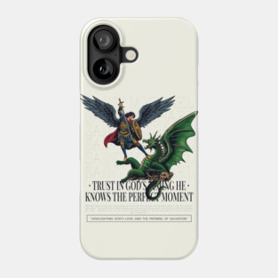 Archangel Saint Michael and the Dragon God's Love and The Promise of Salvation Phone Case