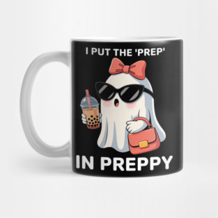 I Put The Prep In Preppy Ghost Halloween Mug