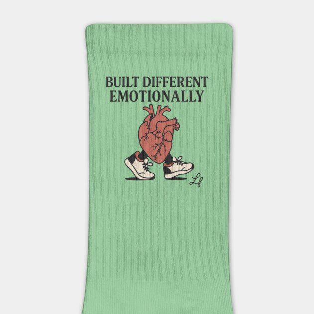 Built Different Emotionally Walking Heart Art by Anne Lee