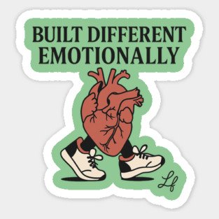 Built Different Emotionally Walking Heart Art Magnet