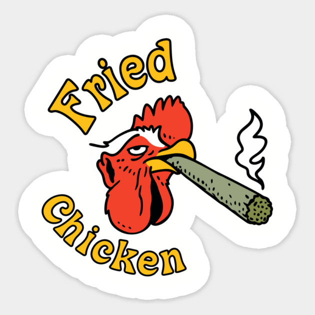 Fried Chicken Weed Smoker Humor Pun Magnet by Anticorporati