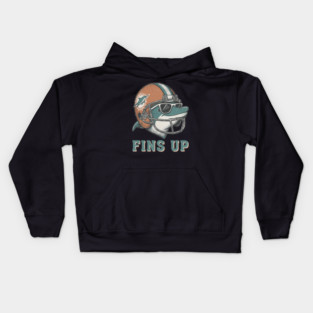 Fins Up Miami Dolphins M5178 Kids Hoodie