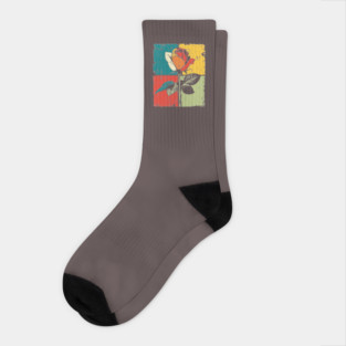 Graphic Rose Pop Art | Modern Floral for Kids Socks