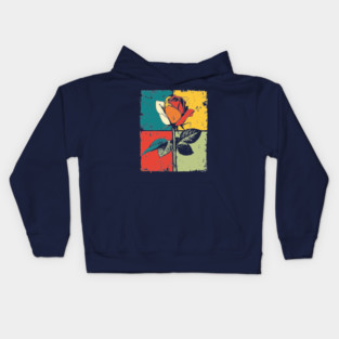 Graphic Rose Pop Art | Modern Floral for Kids Kids Hoodie