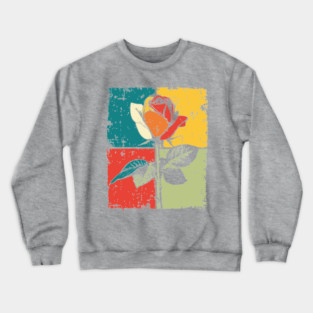 Graphic Rose Pop Art | Modern Floral for Kids Crewneck Sweatshirt