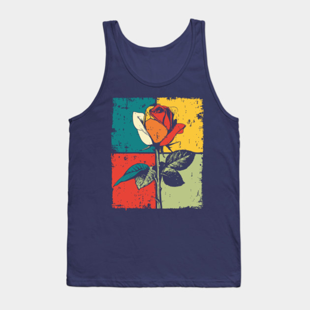 Graphic Rose Pop Art | Modern Floral for Kids Tank Top by TuncGK