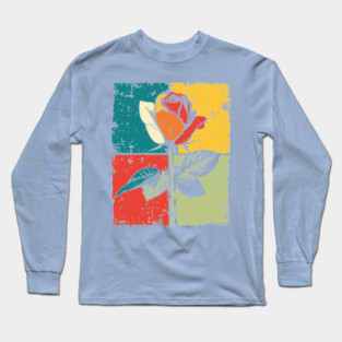 Graphic Rose Pop Art | Modern Floral for Kids Long Sleeve T-Shirt