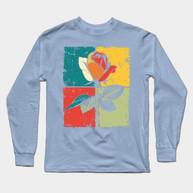 Graphic Rose Pop Art | Modern Floral for Kids Long Sleeve T-Shirt by TuncGK