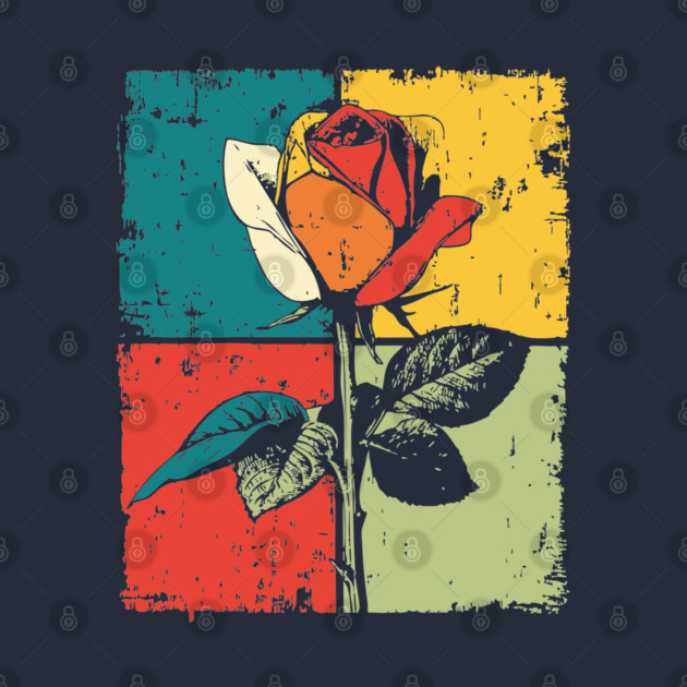 Graphic Rose Pop Art | Modern Floral for Kids by TuncGK