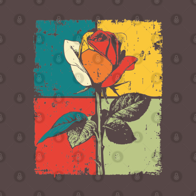 Graphic Rose Pop Art | Modern Floral for Kids by TuncGK