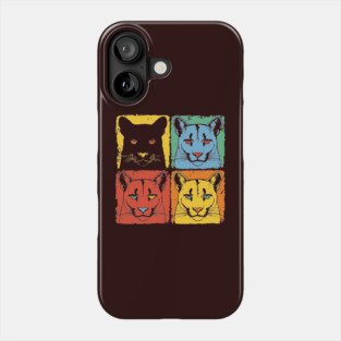 Cougar Pop Art Print for Kids Pop Art Style Phone Case
