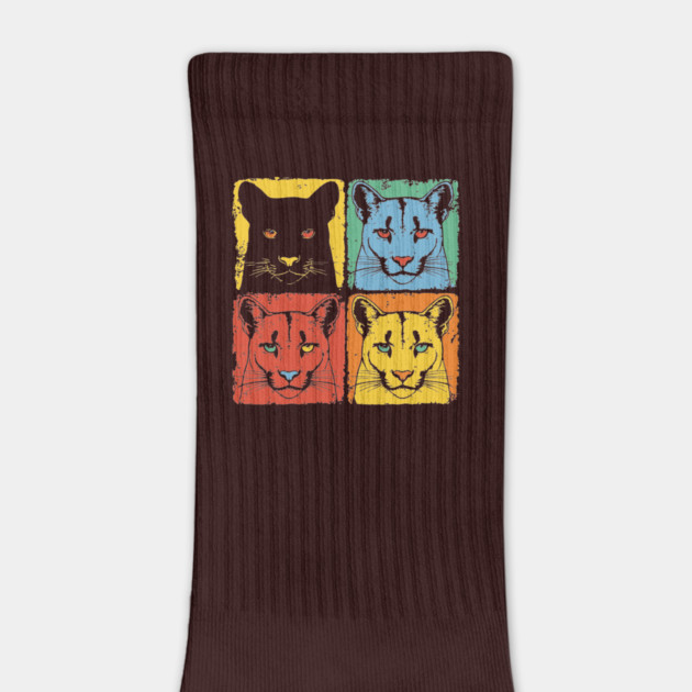 Cougar Pop Art Print for Kids Pop Art Style by TuncGK