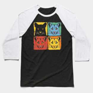 Cougar Pop Art Print for Kids Pop Art Style Baseball T-Shirt