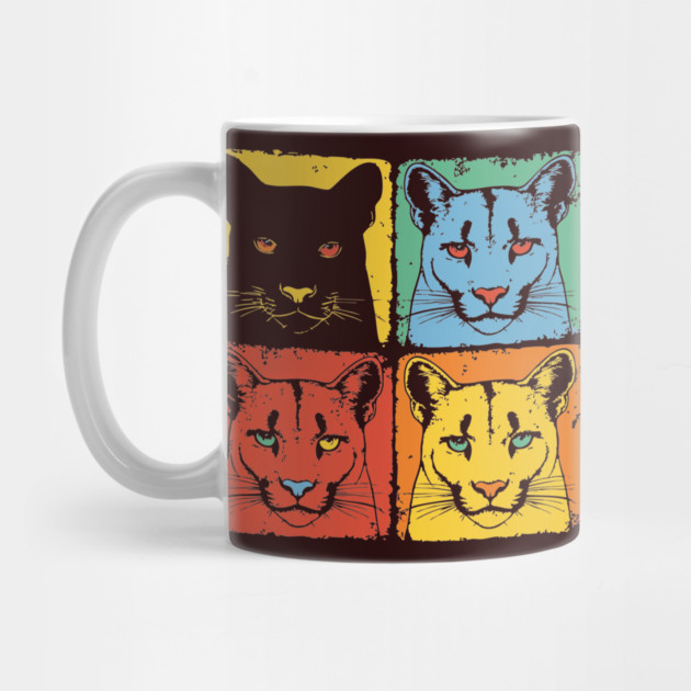 Cougar Pop Art Print for Kids Pop Art Style by TuncGK