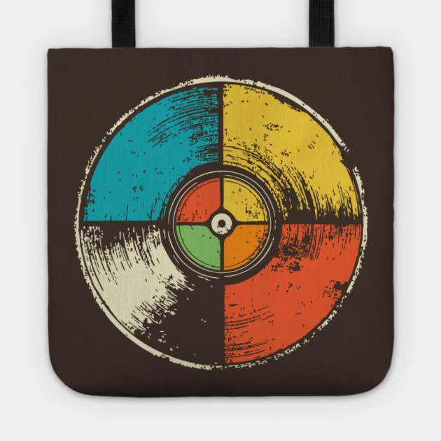 Retro Vinyl Record Pop Art | Music Lover Gift Tote by TuncGK