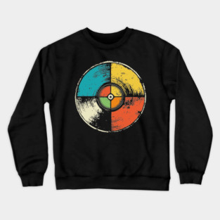 Retro Vinyl Record Pop Art | Music Lover Gift Crewneck Sweatshirt